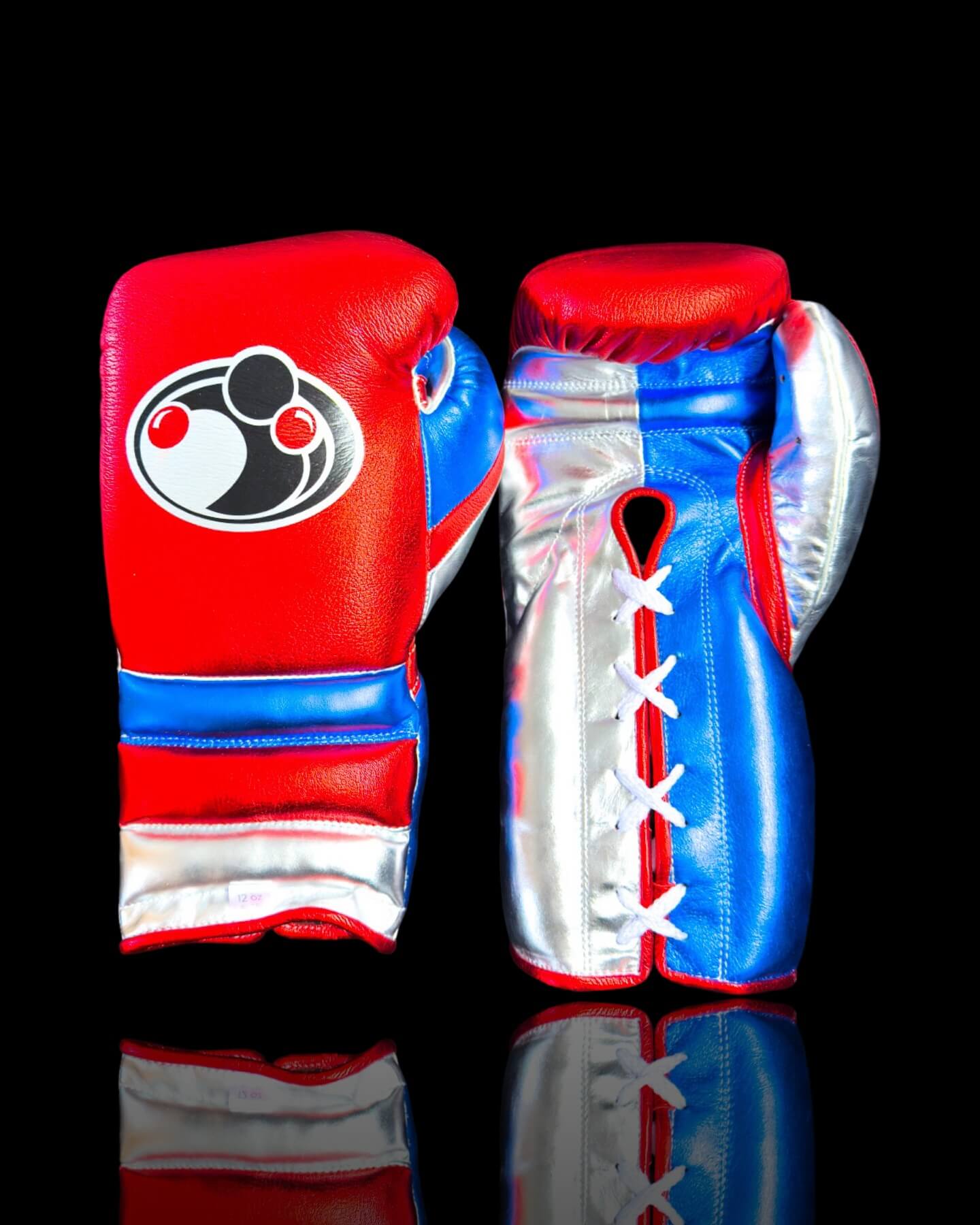 Grant Boxing Gloves Red/Silver/Blue 14oz Leather Training Gloves